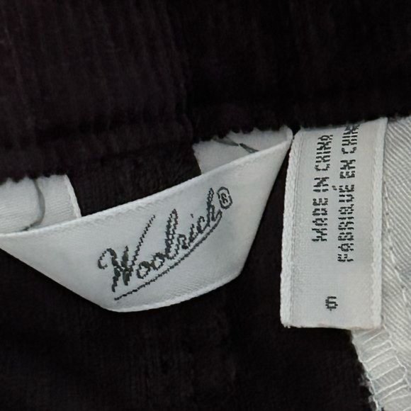 WOOLRICH Black Corduroy Button Front Skirt, Sz 6 - Picture 8 of 13